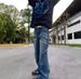 Men’s Distressed Slim Straight Jeans – Heavy Washed Blue Denim, Cleanfit Styling For Urban Casual Wear_mkmklike.com