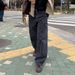 Retro Distressed Workwear Jeans Loose Straight Leg Wide Leg Pants Korean Style Commuter Outfit Men's Spring Autumn_mkmklike.com