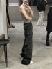 "Unisex RO-Style Wide Leg Jeans - Washed Smoky Gray Oversized Denim Pants With Vintage Vibe (S-XXXL)"_mkmklike.com