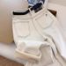 Nanyou High-Quality Goods! New Autumn Slim-fit Women's Jeans With Small Heart Embroidery, Wide-leg Long Pants_mkmklike.com