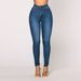 Women's Clothing High Waist Elastic Fashion Slim Hip Jeans Skinny Pants_mkmklike.com