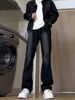 Black And Gray Washed Jeans Men's Spring And Autumn High Street Retro Loose And Thin Versatile Trendy Brand Micro-pull Pants Washed And Old_mkmklike.com