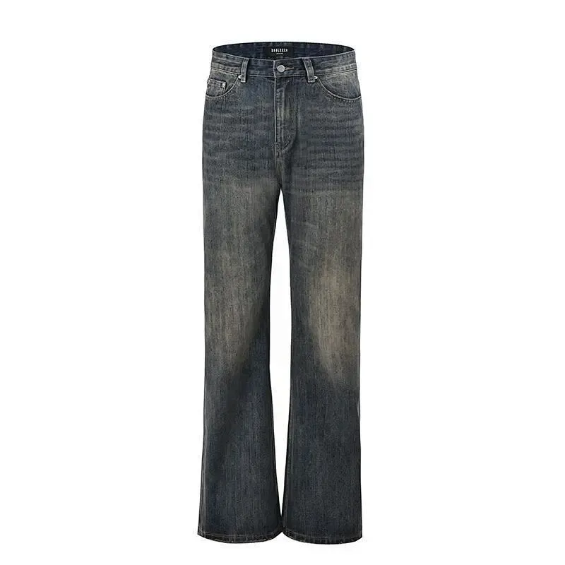 Men's Clothing Men's Heavyweight Slub Denim Jeans - Bootcut Vintage Wash Pants (Japanese Selvedge Craftsmanship)_mkmklike.com