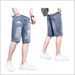 Men's Clothing Men's Summer Casual High Street Loose Fit Denim Shorts Ripped Style 5 Inch Washed Trendy Pants_mkmklike.com