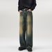 Men's Retro Jeans Korean High Street Hip-Hop Loose Straight Leg Width Leg Pants Y2k Fashion Baggy Pants Street Clothing 4 Colors_mkmklike.com