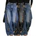 High Waisted Wide Leg Jeans for Women Washed Unique Style with Metal Perforations Summer Export Stock Cross Border Trade_mkmklike.com