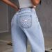Summer Korean Style Retro Women's Jeans Loose Fit Slimming Wide Leg Floor Length Pants Solid Color England Style Fashion_mkmklike.com