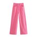 Women's Clothing New White Loose Jeans For Women Slim And Concealing Pear Shaped Body All Match Wide Leg Straight Trousers_mkmklike.com