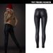 Women's Faux Leather Paneled Skinny Jeans | Edgy Zipper Detail | Stretch Denim For A Bold Biker Look_mkmklike.com
