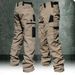 Multi-Pocket Men's Tactical Casual Cargo Pants Outdoor Hiking Trousers Wear-Resistant Training Overalls_mkmklike.com