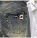 Men's Washed Denim Jeans – Classic Straight-Leg High Street Pants For Casual & Urban Wear (Blue)_mkmklike.com