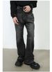 Retro Straight-leg Trendy Men's Jeans With Distressed Design, Unique Style, Loose Fit, Slightly Flared._mkmklike.com