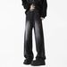 Spring Summer Washed Nostalgic Style Jeans For Men, Straight Tube Loose Fit American Hip-Hop Pants, Trendy Brand, Rugged_mkmklike.com