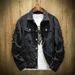 Men's Clothing Denim Jacket Casual Lapel Hole Single Breasted Cardigan Coat_mkmklike.com