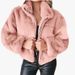 Women's Clothing autumn and winter rabbit fur zipper cardigan plush warm jacket_mkmklike.com