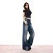 26ss| 2026 American Retro Washed Distressed Drapey Spring-summer Versatile Floor-length Everyday Denim Pants New Style_mkmklike.com