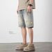 Men's Trendy Brand Denim Shorts Summer Thin Style 2026 New Arrival Five Point Pants Fashionable mid Length Hong Kong Korean Style_mkmklike.com