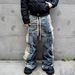 Streetwear Washed Distressed Jeans - Oversized Cargo Pants With Gradient Color (S-3XL, Unisex)_mkmklike.com