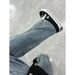 Retro Lightning Bamboo Pattern Flared Jeans For Men, Cleanfit, Cool And Stylish Straight Leg._mkmklike.com