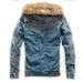 Northfold Autumn Winter New Couple Fleece Lined Thickened Slim Fit Denim Korean Style Men's Jacket_mkmklike.com