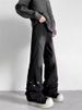 Men's Clothing Deconstructed Button-Fly Jeans - American High Street Style Straight Leg Pants With Raw Hem & Distressed Details (S-3XL, Black/Blue)_mkmklike.com
