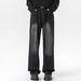 Men's Retro Lightning Print Jeans – Loose Straight Wide Leg Denim Pants For Streetwear & Casual_mkmklike.com