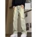 Men's Style High-Waisted Gray Jeans Slimming Straight Leg Pants Vibe High Street Style Slightly Flared Midweight Cotton_mkmklike.com