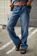 Women's Clothing Loose Wide Leg Patchwork Straight Leg Jeans Women's Trousers_mkmklike.com