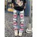 American High Embroidered Jeans Unisex Vibe Street Hip Hop Loose Straight Versatile Long Pants Trendy_mkmklike.com