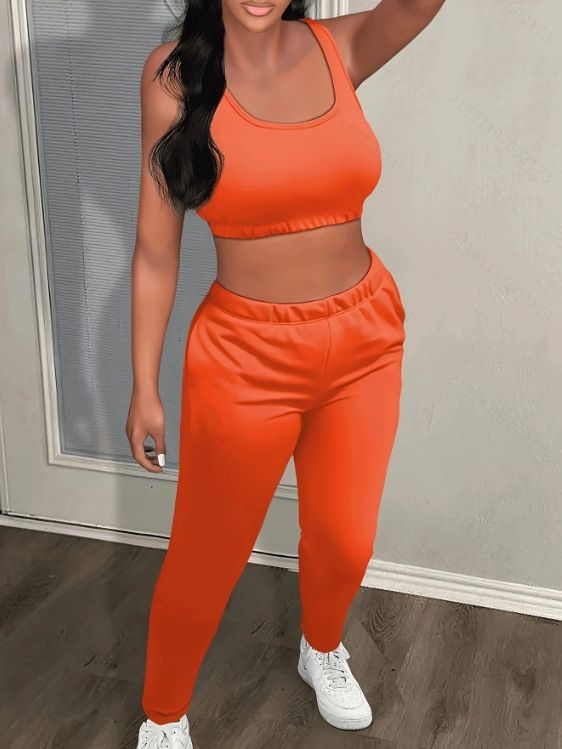 Women's Clothing fashion sleeveless vest slim hip suit tube top backless casual two piece suit_mkmklike.com