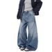 Men's Retro Silhouette Curved Blade Jeans Loose Fit Niche Design Three Dimensional Cut Summer Denim American Style_mkmklike.com