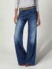 Women's Relaxed Straight Leg Jeans - Comfortable Stretch Denim Pants, Casual Loose Fit, Dark Blue/Lake Blue/Black_mkmklike.com