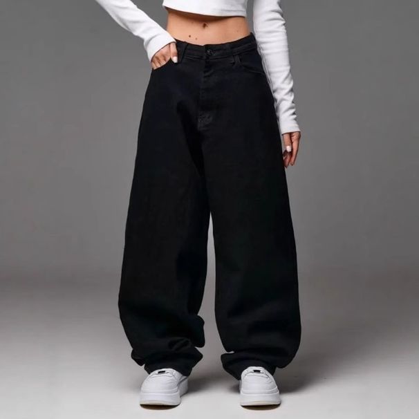 Women's Clothing Women's High Waist Flared Jeans - Stretchy Denim Pants With Comfortable Fit, Classic Black Wash For Casual & Office Wear_mkmklike.com