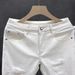 Men's Clothing White Ripped Diamond Jeans Trendy Slim Fitting Skinny Pants_mkmklike.com