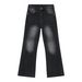 Nirben Denim | New Skinny Tall Micro Speaker VIBE Wind Washed Old Loose Jeans Trousers Men's Tide_mkmklike.com
