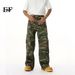 EF JEANS | 2025 New American Camouflage Hip-hop Overalls Big Pockets Loose Straight Casual Pants Washed_mkmklike.com