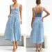 Women's Clothing Denim Suspenders Large Swing High Waist Sleeveless Low Collar Dress Women_mkmklike.com