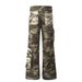 Men's Clothing Street Trend Camouflage Workwear Casual Pants Men And Women Vieb Style Multi Pocket Flared Stitching Trousers_mkmklike.com