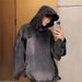 Pulse Pulse Cross-Border Wholesale European And American Style Loose Trendy Fashion Washed Vintage Denim Jacket Hooded Sweatshirt_mkmklike.com