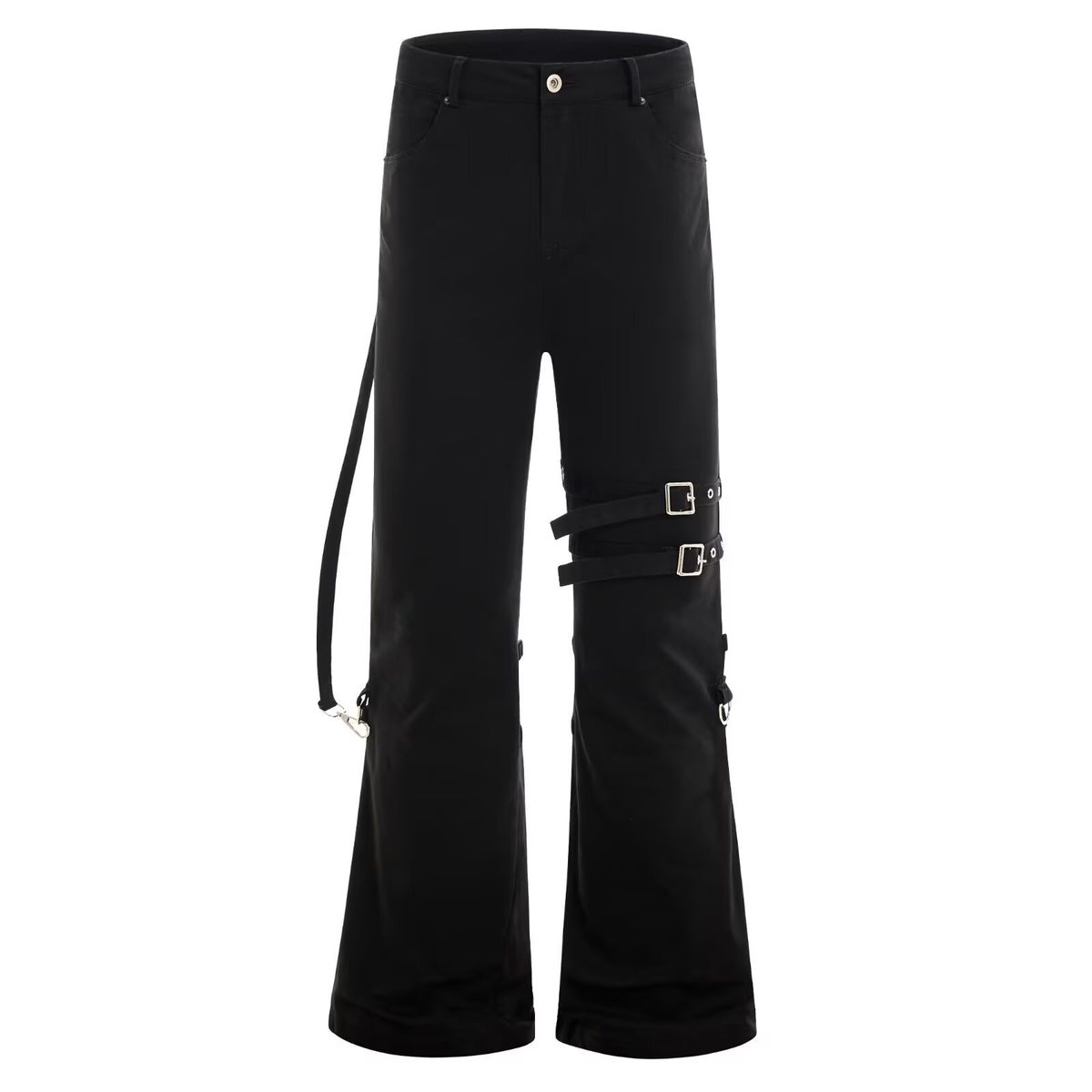 American Retro Hot Girl Black Wide Leg Flared Jeans Loose Straight Leg Flared Pants New Spring Summer Style Men's Clothing Denim_mkmklike.com