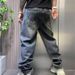 Men's Plus Size Ripped Straight Leg Jeans American Casual Retro Gradient Washed Denim Wide Leg Drape Low Waist Long Spring Style_mkmklike.com