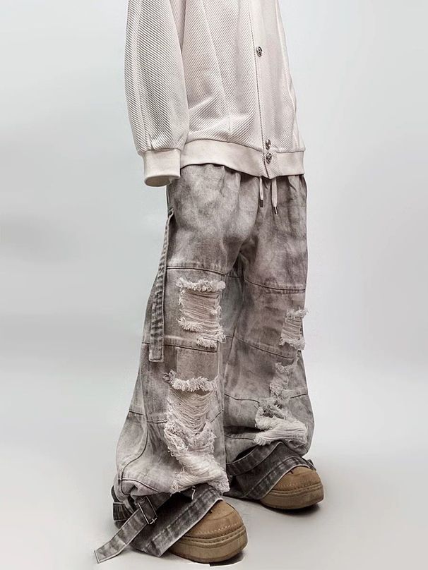 Spring Summer Vintage Washed Hip Hop Jeans – High Street Distressed Loose Fit Wide Leg Denim Pants For Men (M-3XL)_mkmklike.com