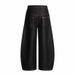 Design Sense Silhouette Scimitar Jeans Deconstructed Split Stitching Topstitching Wide Leg Loose Long Pants Men's High_mkmklike.com