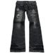 Vintage Gothic Washed Denim Jeans For Men & Women - High Waist Flared Bell Bottoms With Distressed Details - Streetwear Fashion_mkmklike.com