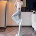 American Retro Light-colored Flared Jeans For Women, 2025 Autumn And Winter New Style, High-waisted, Hip-lifting,_mkmklike.com