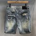 Men's Japanese Straight Denim Shorts Summer Mid-Length Casual Loose Fit American Style Pants_mkmklike.com