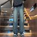 Streetwear Lightning Wash Jeans – Vintage High-Street Relaxed Fit With Artistic Crackle Fading & Unisex Styling_mkmklike.com