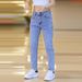 Men's Slim Fit Trendy Cropped Denim Pants Light Blue Versatile Style For Spring Cool And Stylish Jeans_mkmklike.com