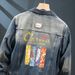 American Printed Denim For Men In Spring Autumn , New Loose And Trendy Top, Washed Workwear Jacket_mkmklike.com