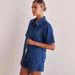 Women's Clothing Summer New Washed Retro Solid Color Short Sleeved Shirt Shorts Denim Suit Women_mkmklike.com
